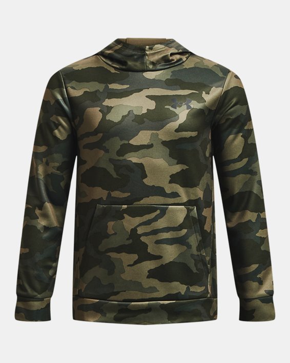 Boys' Armour Fleece® Printed Hoodie, Green, pdpMainDesktop image number 0